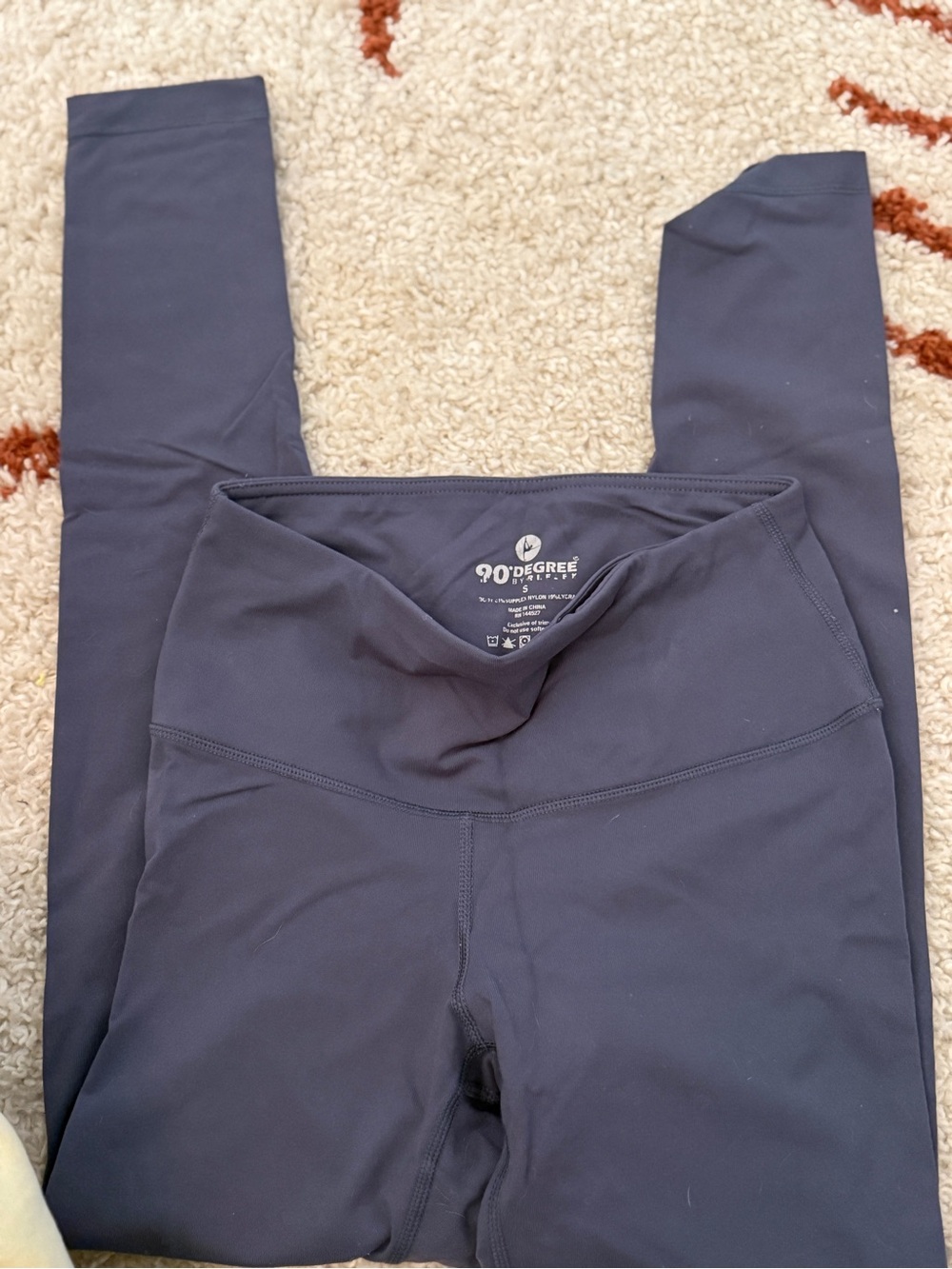 90 Degree By Reflex High-Waist Navy Leggings